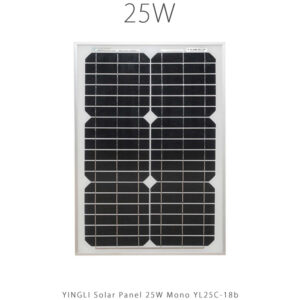 پنل خورشیدی 25 وات مونو کریستال YINGLI با راندمان ۱۸٪