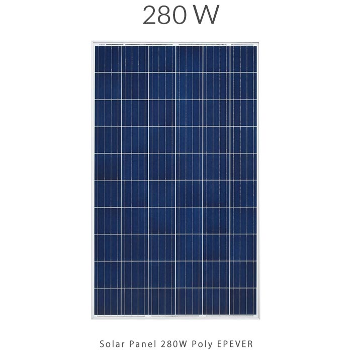 قدرتی پایدار با پنل خورشیدی ۲۸۰ وات EPEVER پلیکریستال