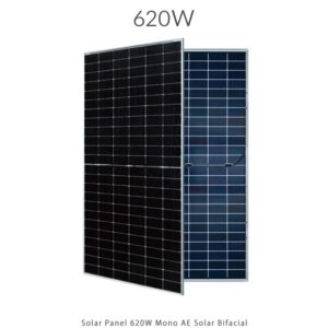 پنل خورشیدی 620 وات برند AESOLAR دو طرفه